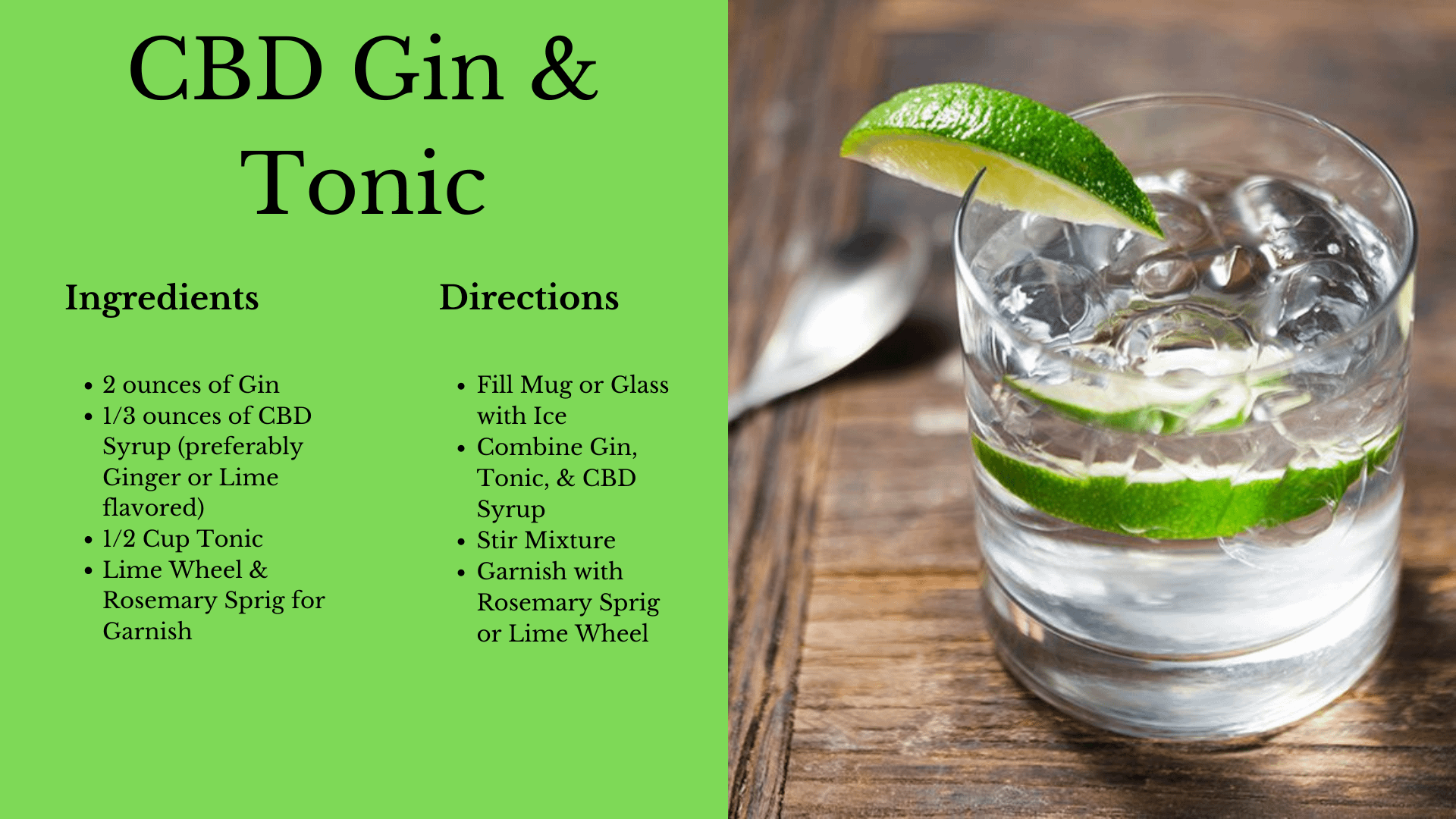 How to make a cbd gin and tonic cocktail